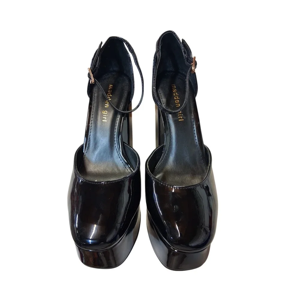 Madden Girl‎ Dion Chunky Women's size 6.5 Whimsigoth Platform Ankle Strap Pumps